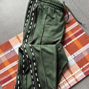 PINK Victoria's Secret Olive Joggers with Stripes